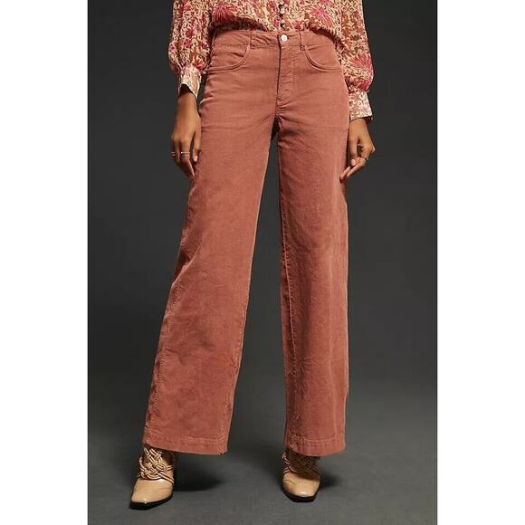 Anthropologie Gwen Wide Leg Corduroy Pants - New 29 Waist - Picture 3 of 6